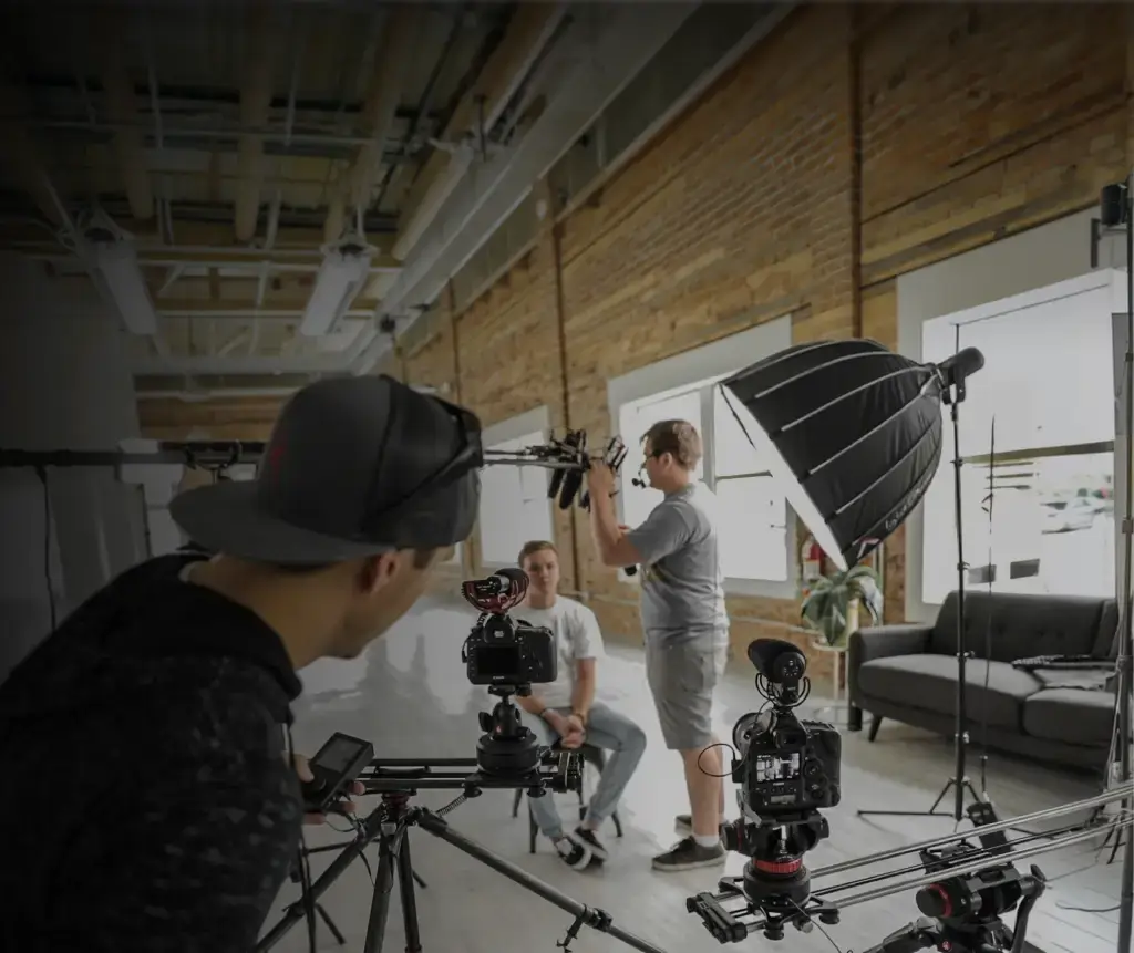 Creator with camera